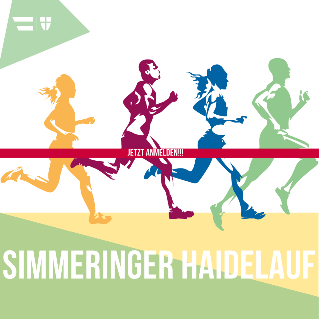 Titel: Simmeringer Haidelauf Bild: Vier Grafiken von Menschen, die laufen