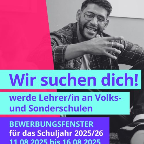 Augustausschreibung Lehrer/in an Volks- und Sonderschulen Augustausschreibung Lehrer/in an Volks- und Sonderschulen