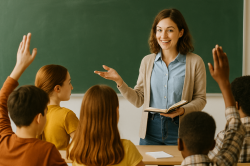 Lehrerin-im-Unterricht-mit-Schuelern