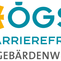 ÖGS barrierefrei mit Gebärdenwelt Logo